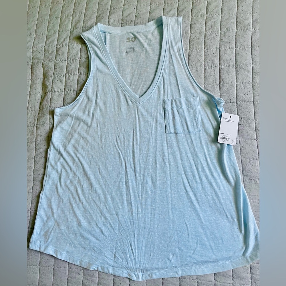 NWT - SO brand - Light Blue Women's Tank Top - Size L